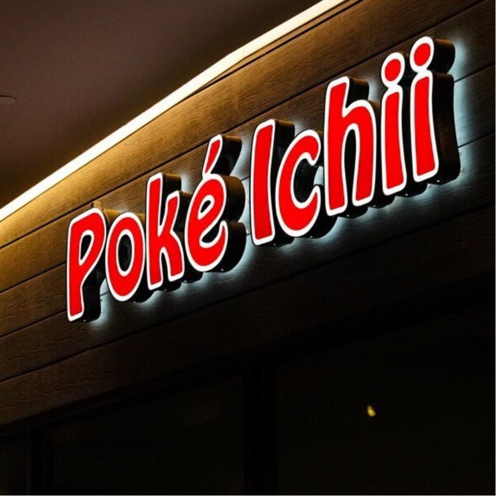 Poke Ichii 3D Frontlit And Backlit Channel Letter Led Light Sign - Shineneon