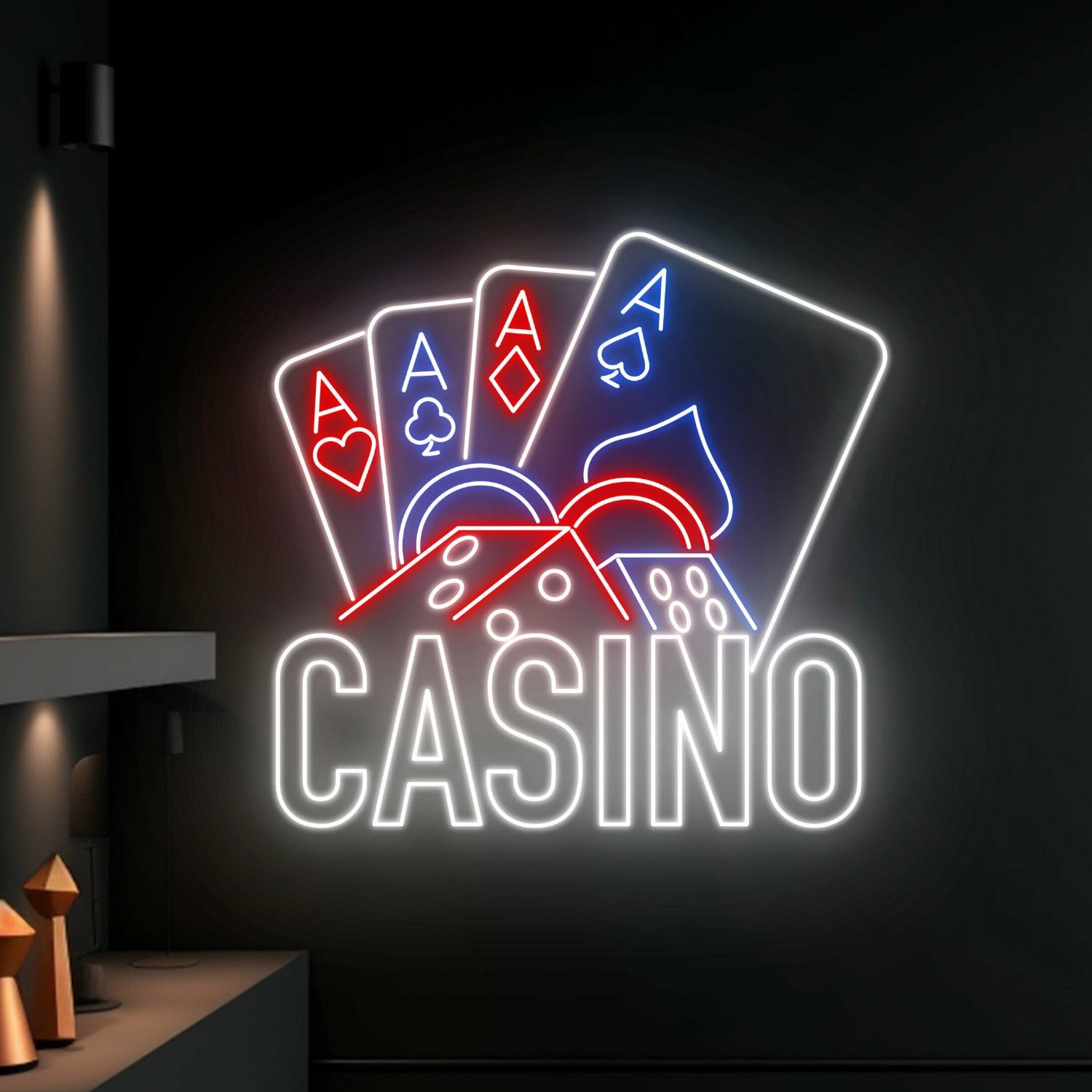 Poker Casino Led Neon Sign Poker Casino Decor | Shineneon