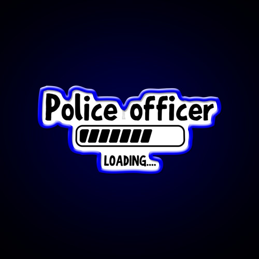 Police Officer To Be Man Cave Bar Led Neon Sign Rgb Color
