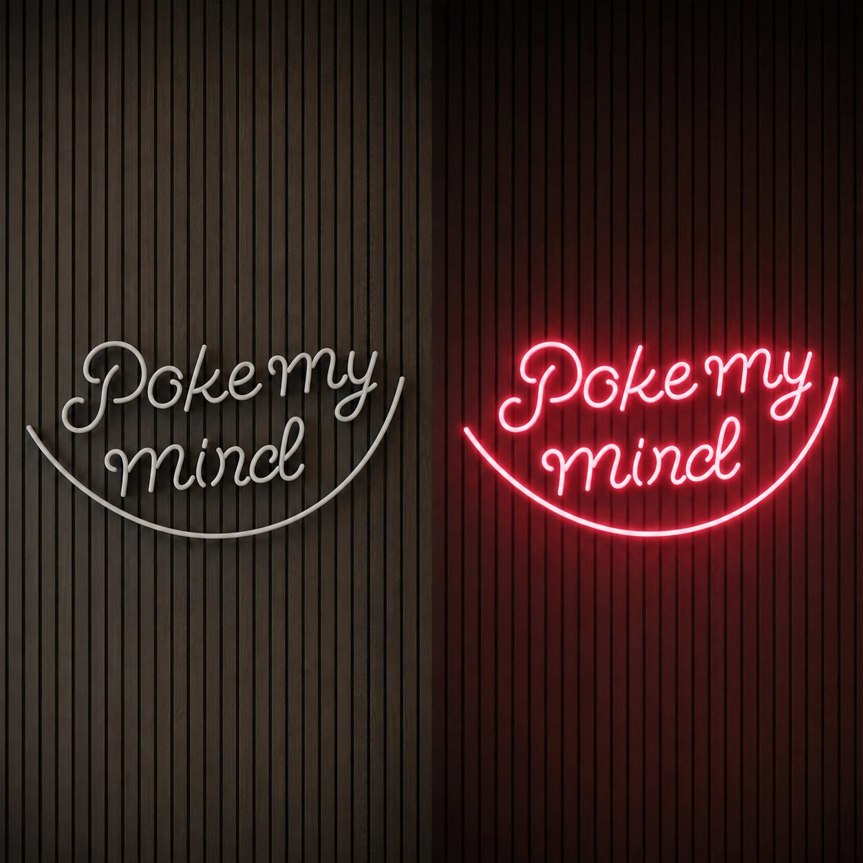 Pomegranate LED Neon Sign Garage Man Cave Neon Sign day and night comparison