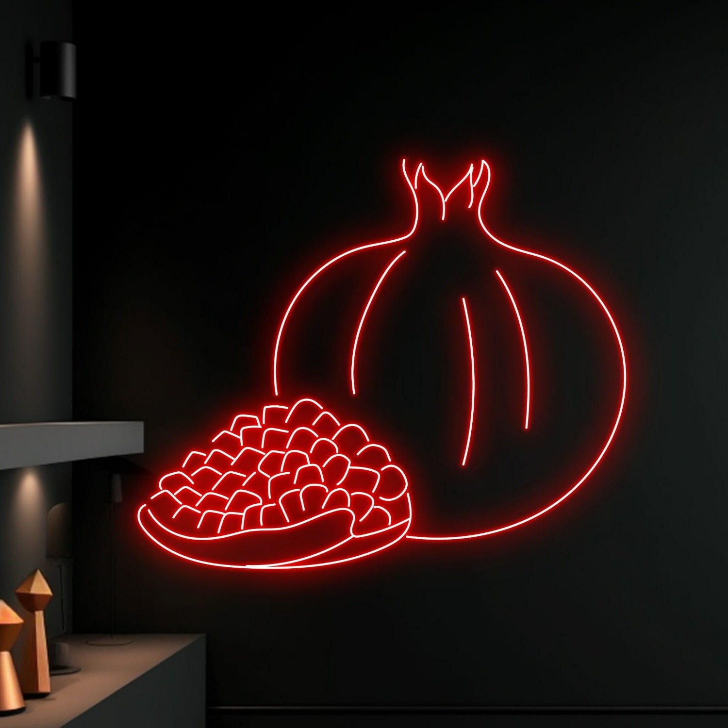 Pomegranates Led Neon Sign Fruit Restaurant Decor | Shineneon