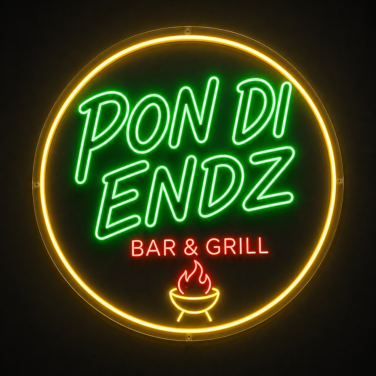 Pon Di Endz Bar Gril Custom Led Neon Sign - Shineneon