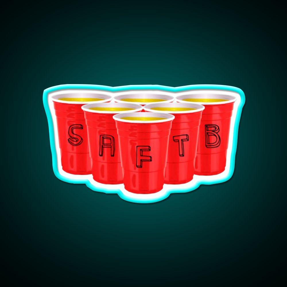 Pong With The Boys Beer Bar Decor Led Neon Sign Rgb Color - Size and dimension reference