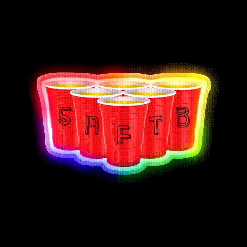 Pong With The Boys Beer Bar Decor Led Neon Sign Rgb Color - LED neon sign close-up detail