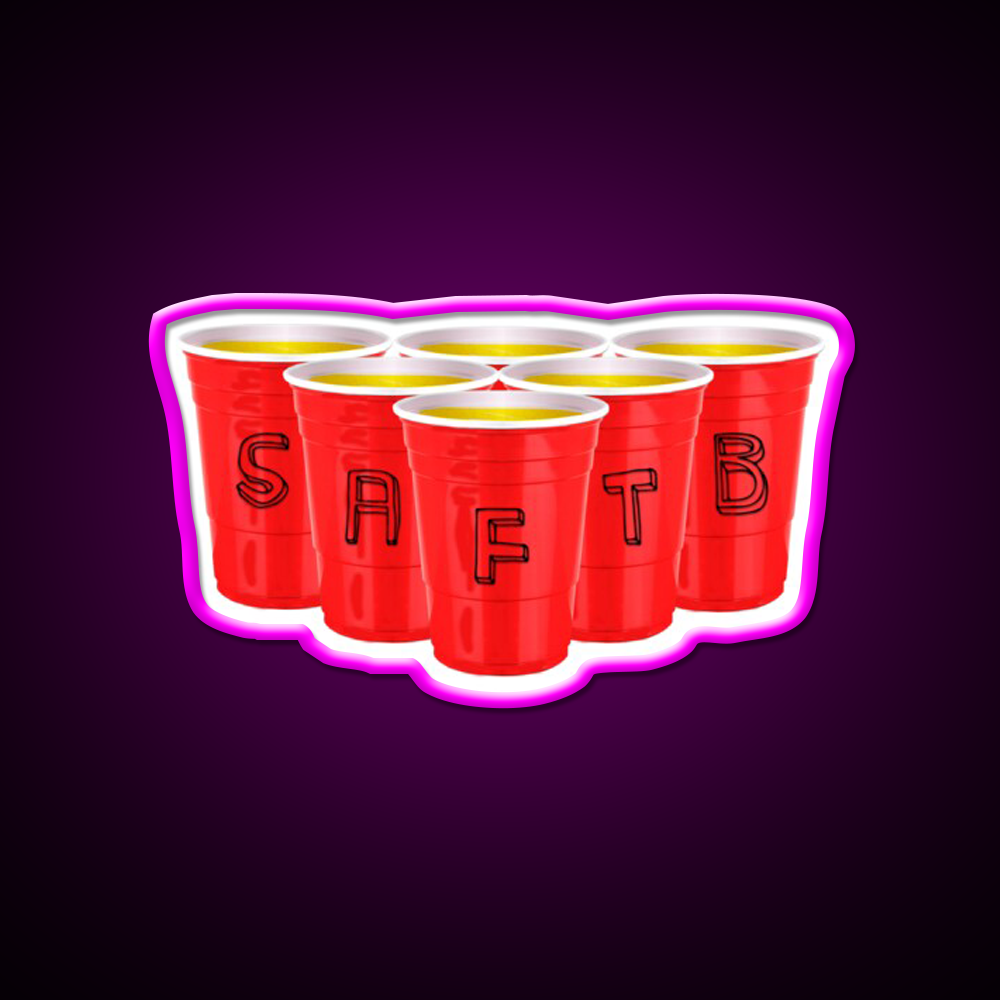 Pong With The Boys Beer Bar Decor Led Neon Sign Rgb Color - Neon sign mounted on wall in room