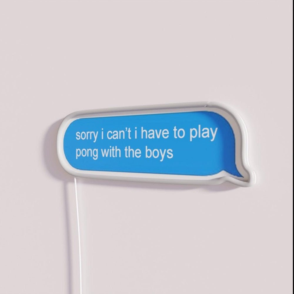 Pong With The Boys Rgb Led Neon Sign - Shineneon