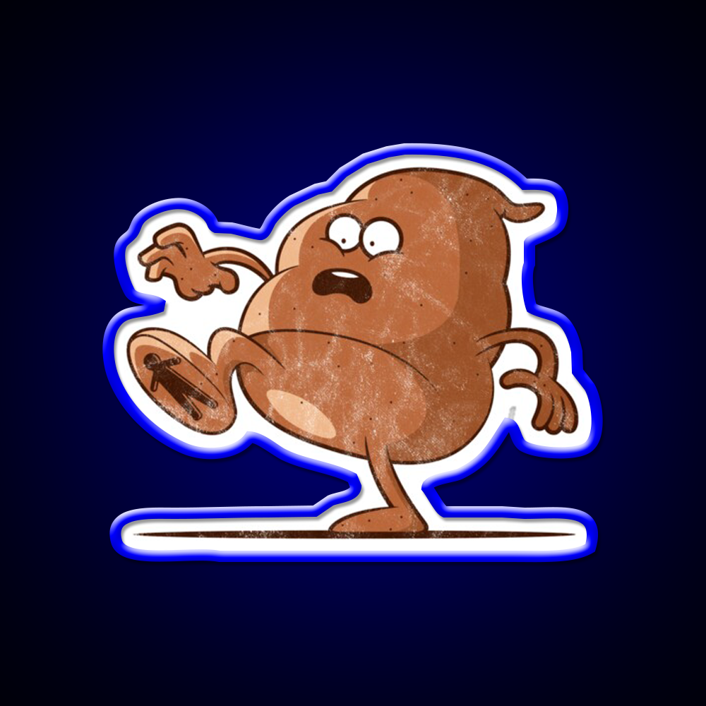 Poop Stepping On Person Step In Poop Man Cave Bar Led Neon Sign Rgb Color