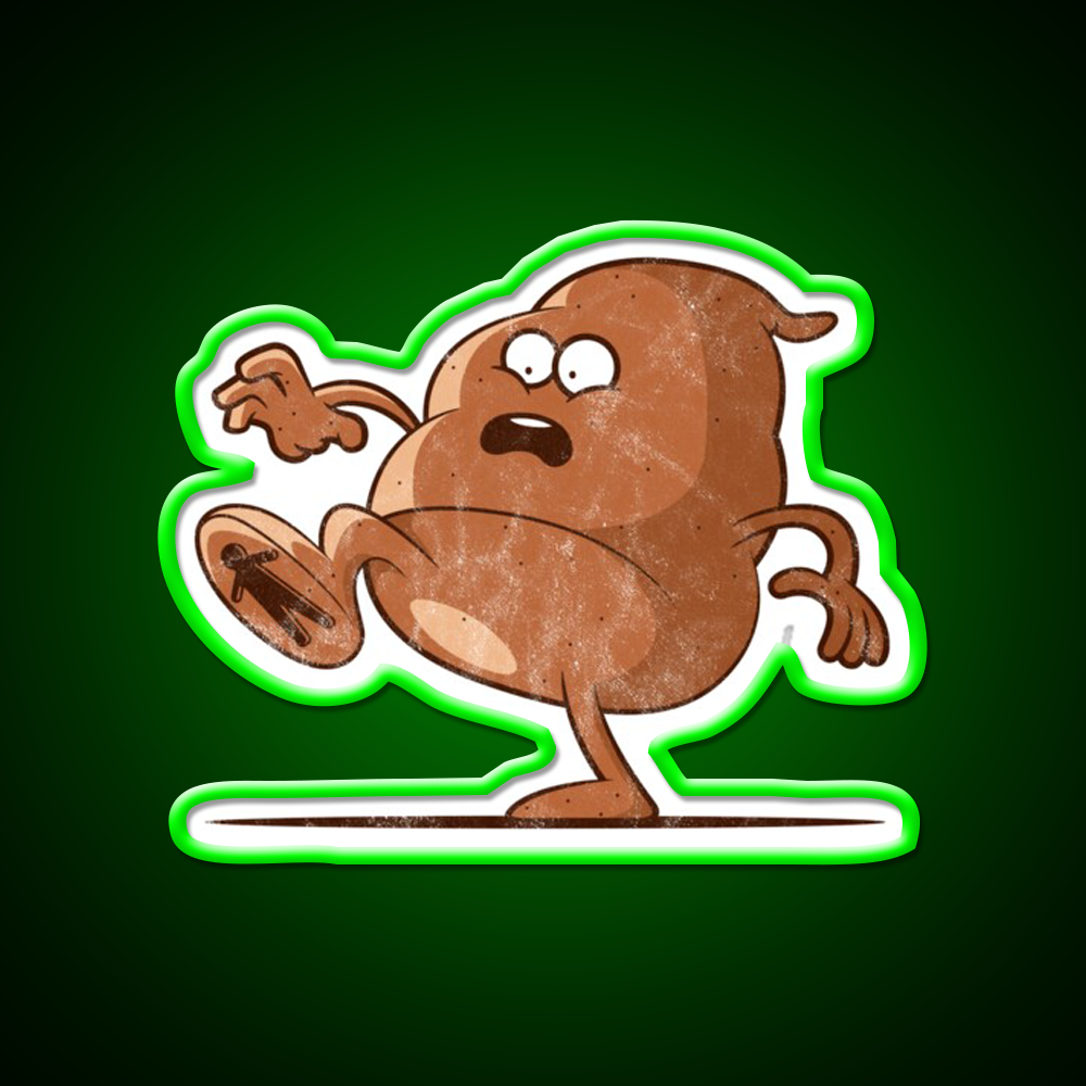 Poop Stepping On Person Step In Poop Man Cave Bar Led Neon Sign Rgb Color