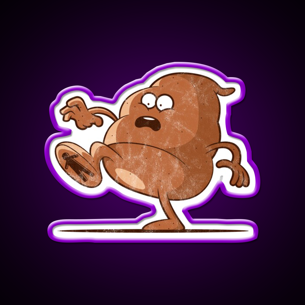 Poop Stepping On Person Step In Poop Man Cave Bar Led Neon Sign Rgb Color