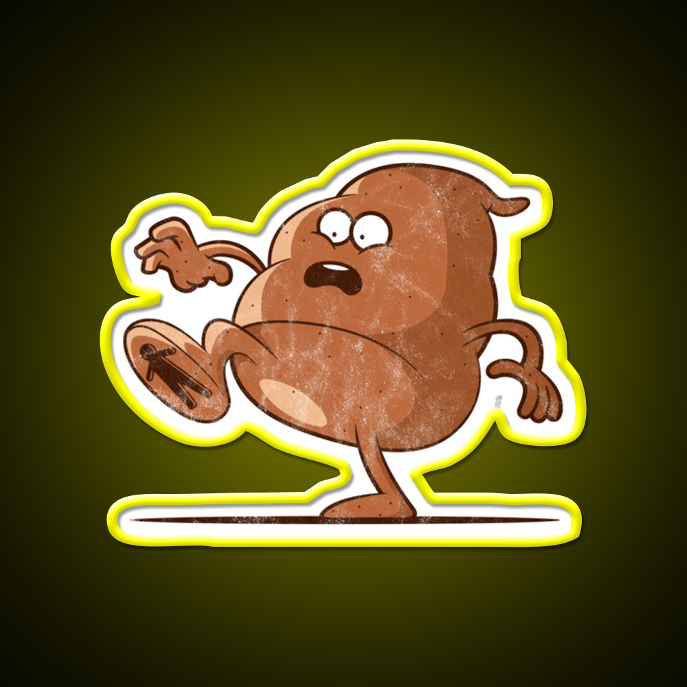 Poop Stepping On Person Step In Poop Man Cave Bar Led Neon Sign Rgb Color