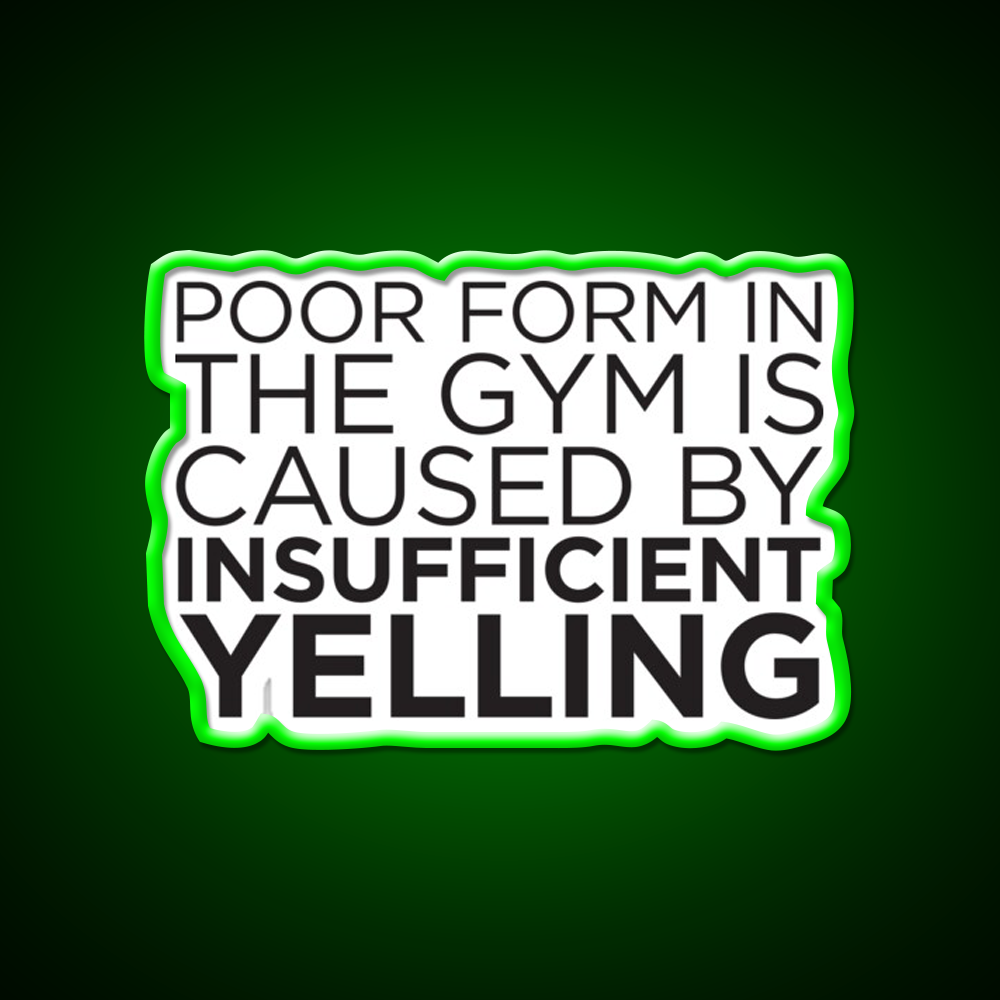 Poor Form Gym Fitness Led Neon Sign Rgb Color