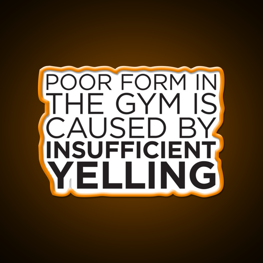 Poor Form Gym Fitness Led Neon Sign Rgb Color