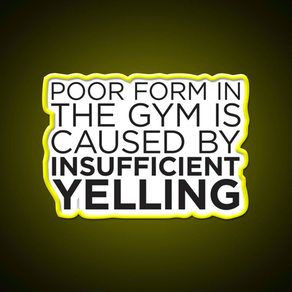 Poor Form Gym Fitness Led Neon Sign Rgb Color