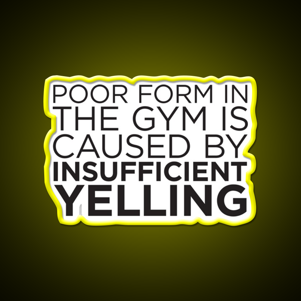 Poor Form Gym Fitness Led Neon Sign Rgb Color