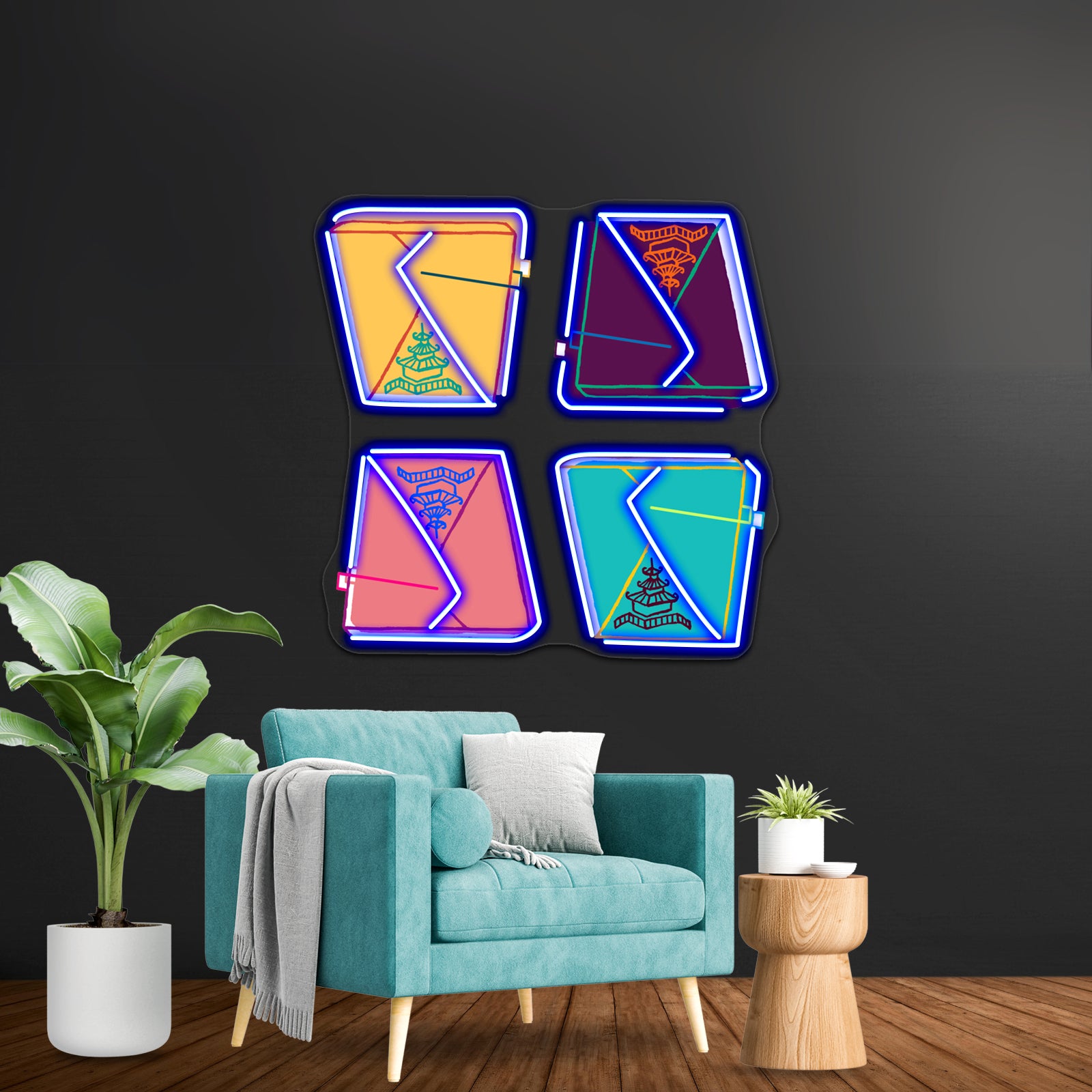 Pop Art Chinese Takeout Artwork Led Neon Signs Custom | Shineneon