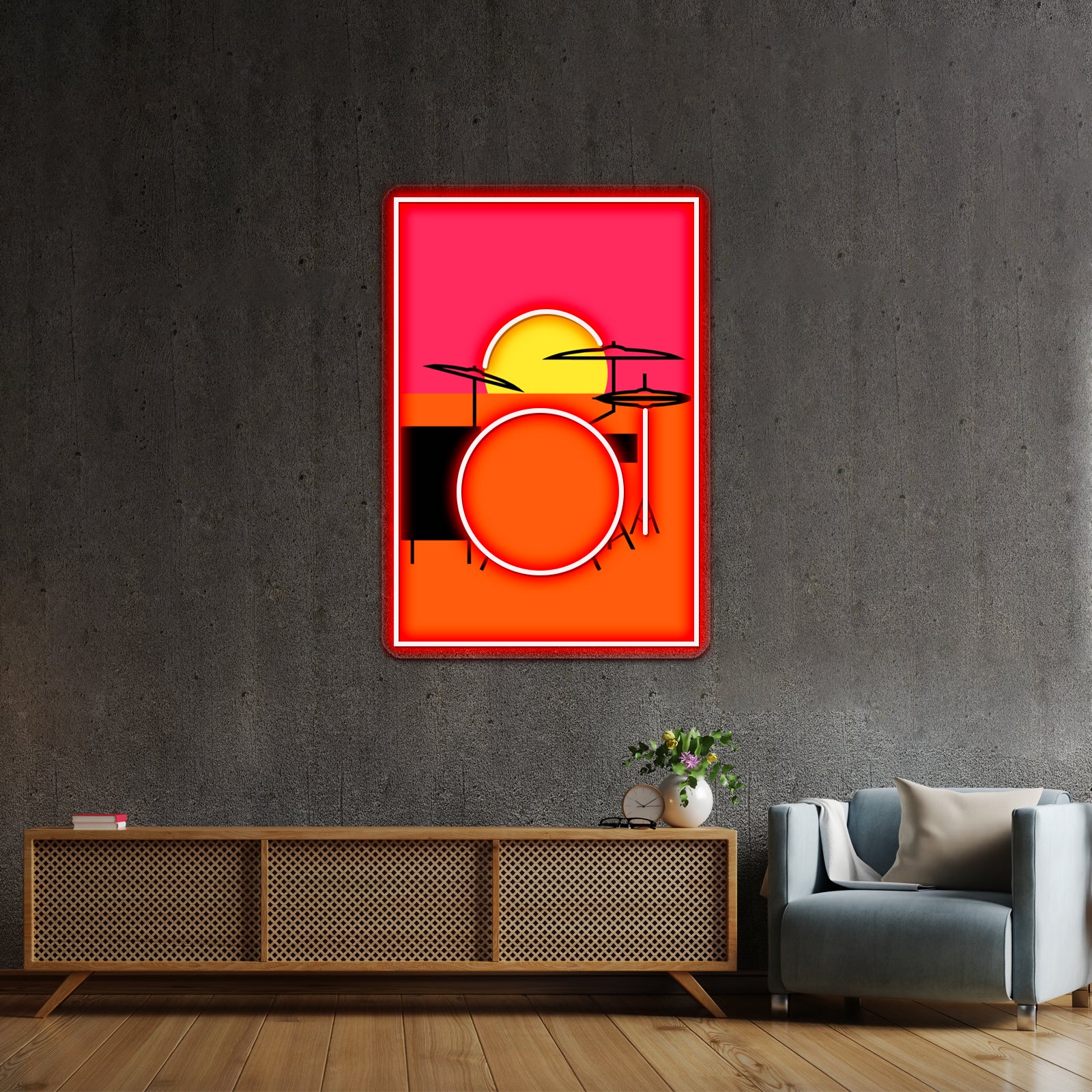 Pop Art Drums Endless Artwork Led Neon Signs Custom | Shineneon