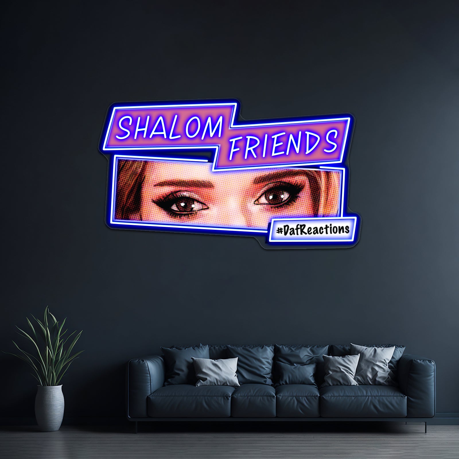 Pop Art Shalom Friends Artwork Led Neon Signs Custom | Shineneon