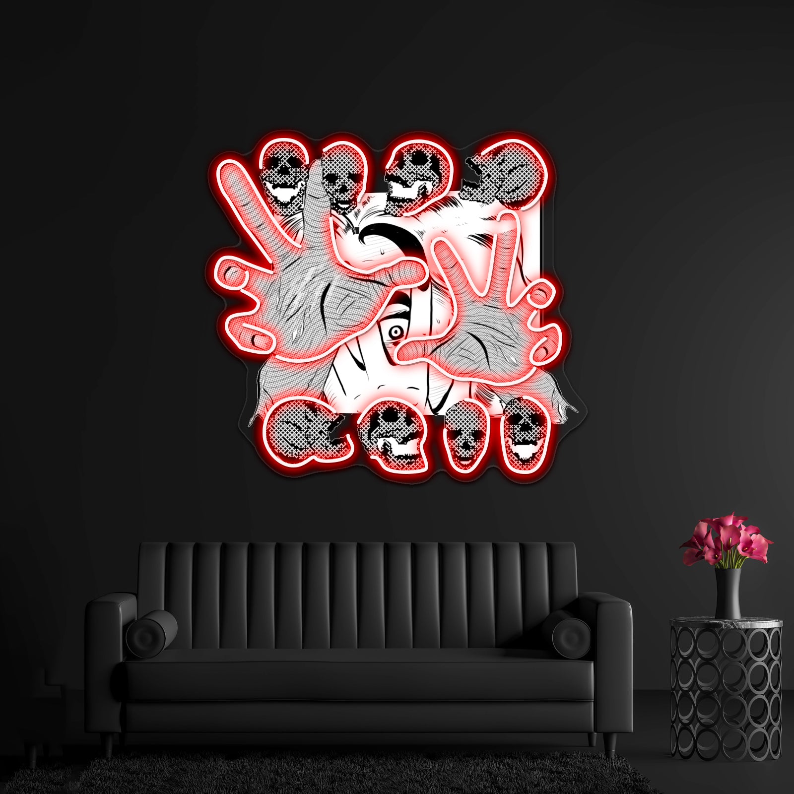 Pop Art Skull Artwork Led Neon Signs Custom | Shineneon