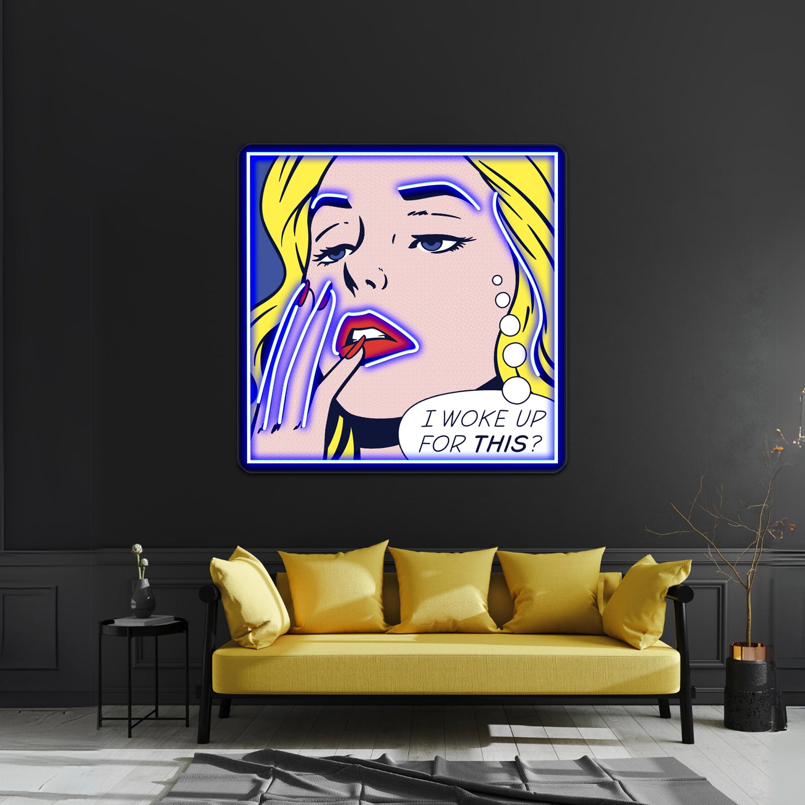 Pop Awake Girl Artwork Led Neon Signs Custom | Shineneon