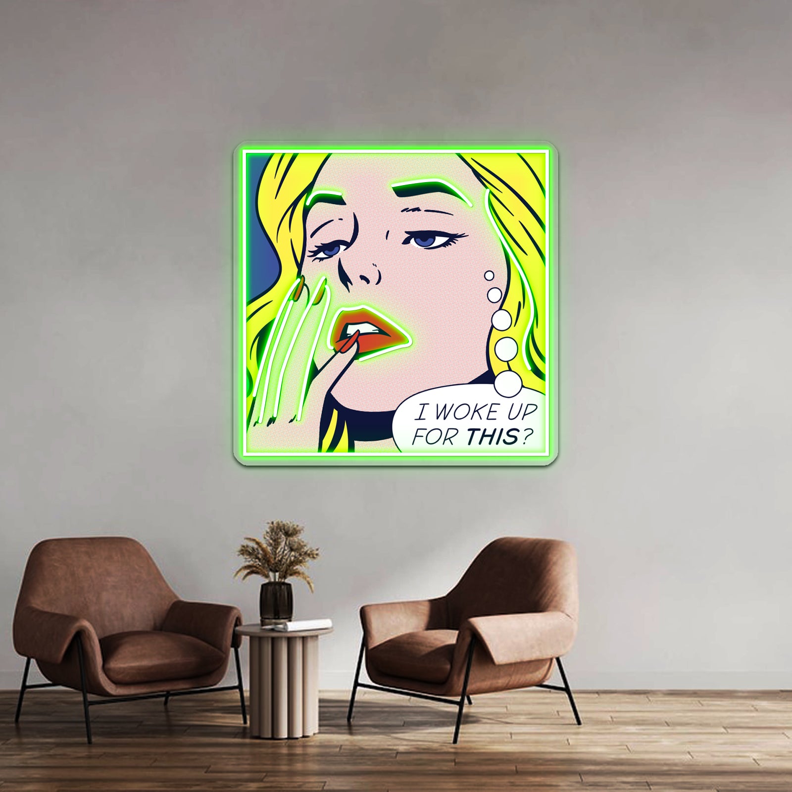 Pop Awake Girl Artwork Led Neon Signs Custom | Shineneon