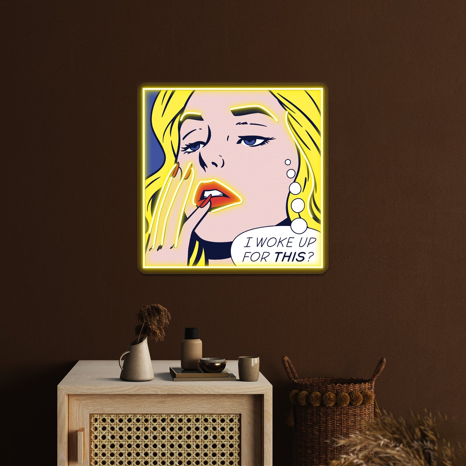 Pop Awake Girl Artwork Led Neon Signs Custom | Shineneon