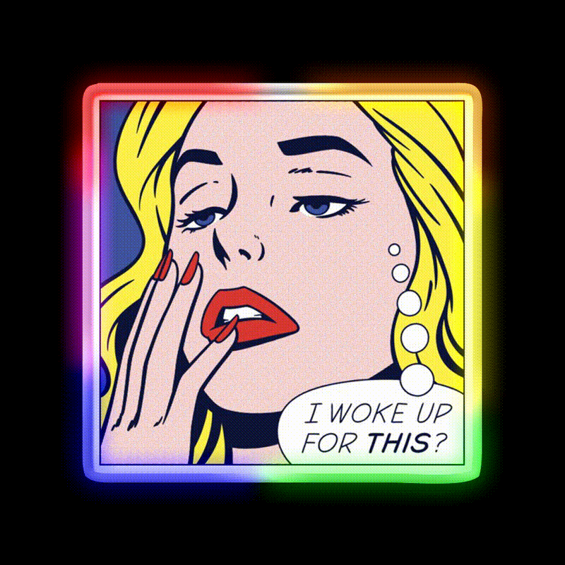 Pop Awake Girl Nail Salon Led Neon Sign Rgb Color - LED neon sign close-up detail
