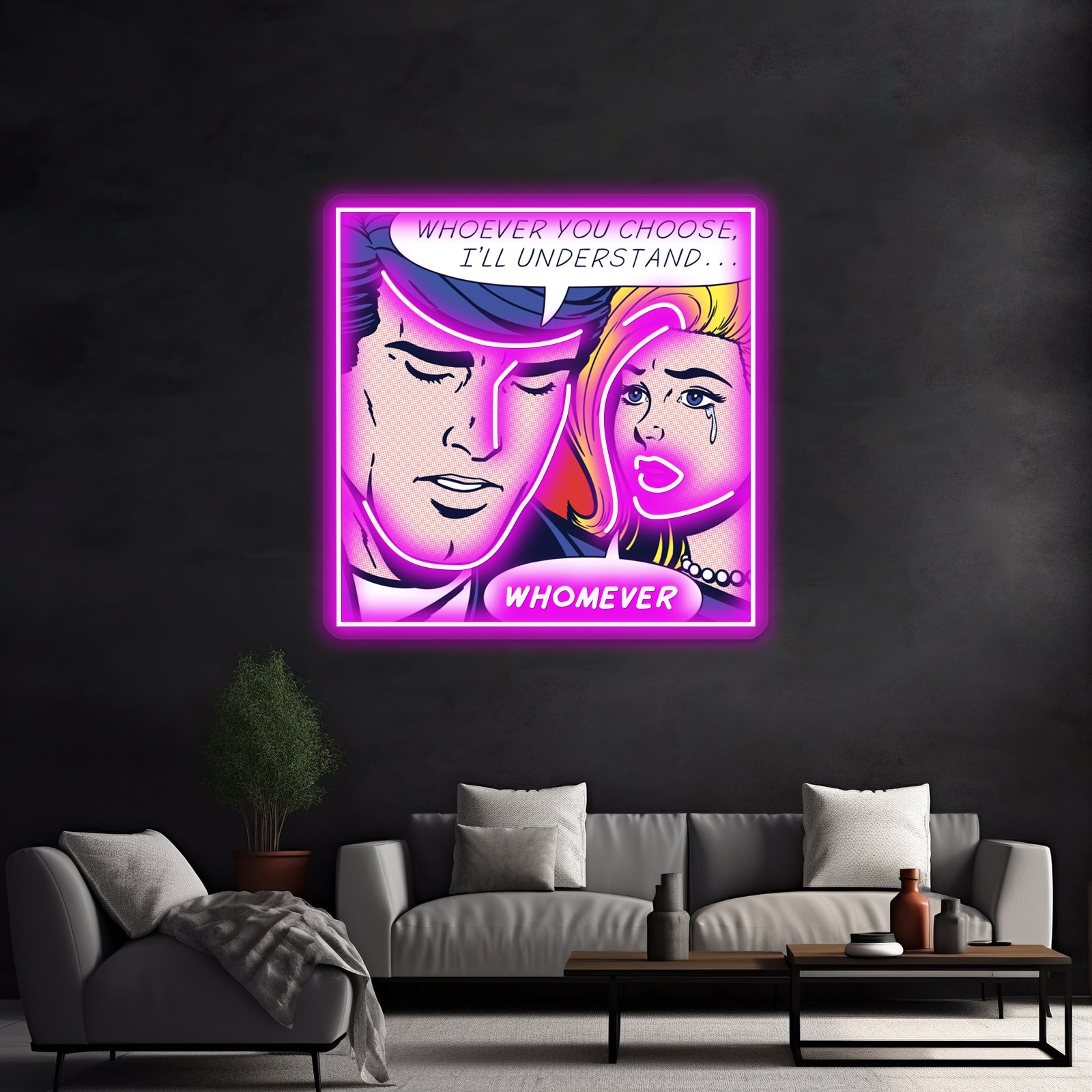 Pop She Chose Grammar Artwork Led Neon Signs Custom | Shineneon