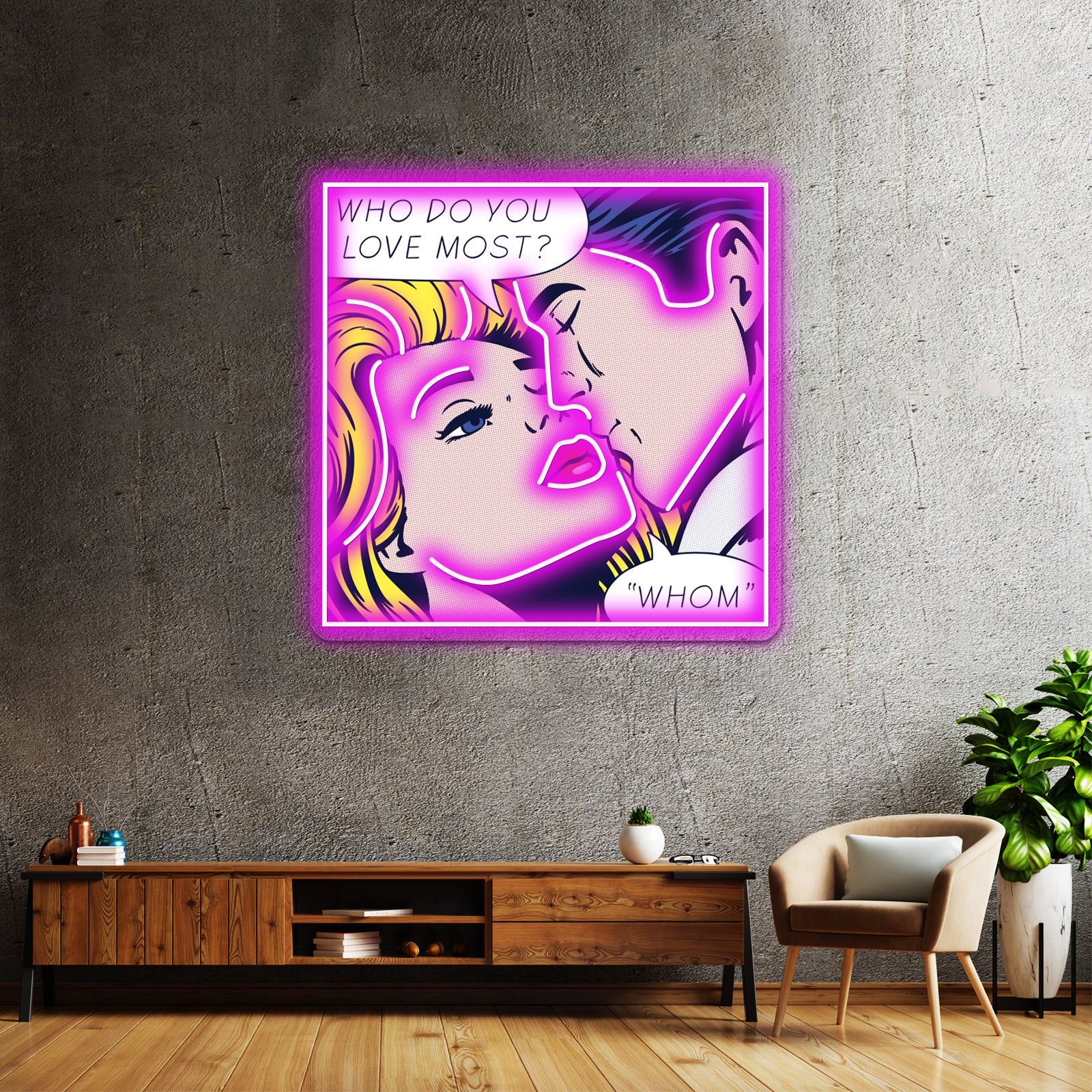 Pop She Loves Grammar Artwork Led Neon Signs Custom | Shineneon