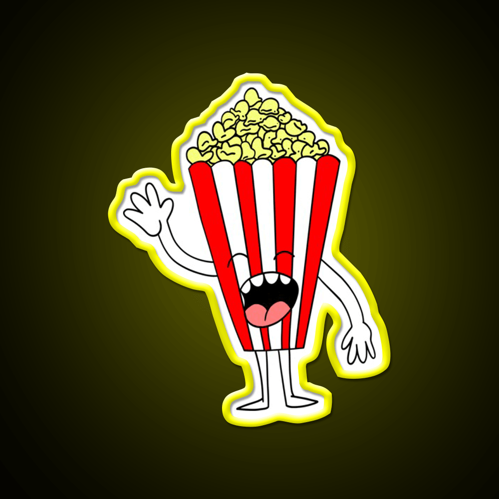 Pop Star Happy Popcorn Snack Food Led Neon Sign Rgb Color - Shineneon