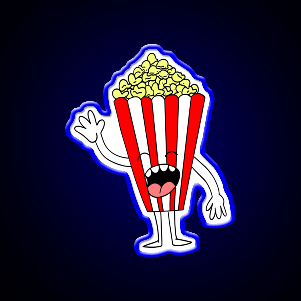 Pop Star Happy Popcorn Snack Food Led Neon Sign Rgb Color - Shineneon