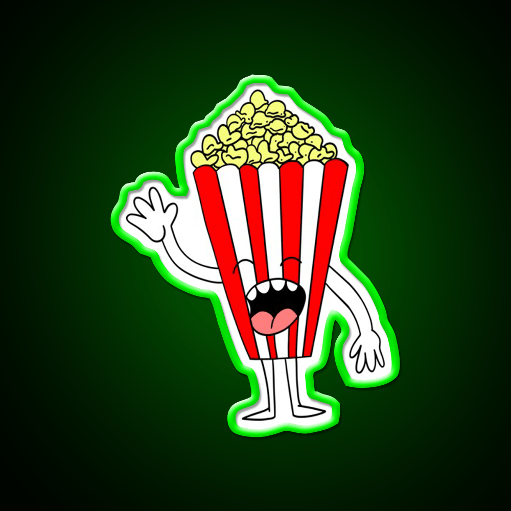 Pop Star Happy Popcorn Snack Food Led Neon Sign Rgb Color - Shineneon