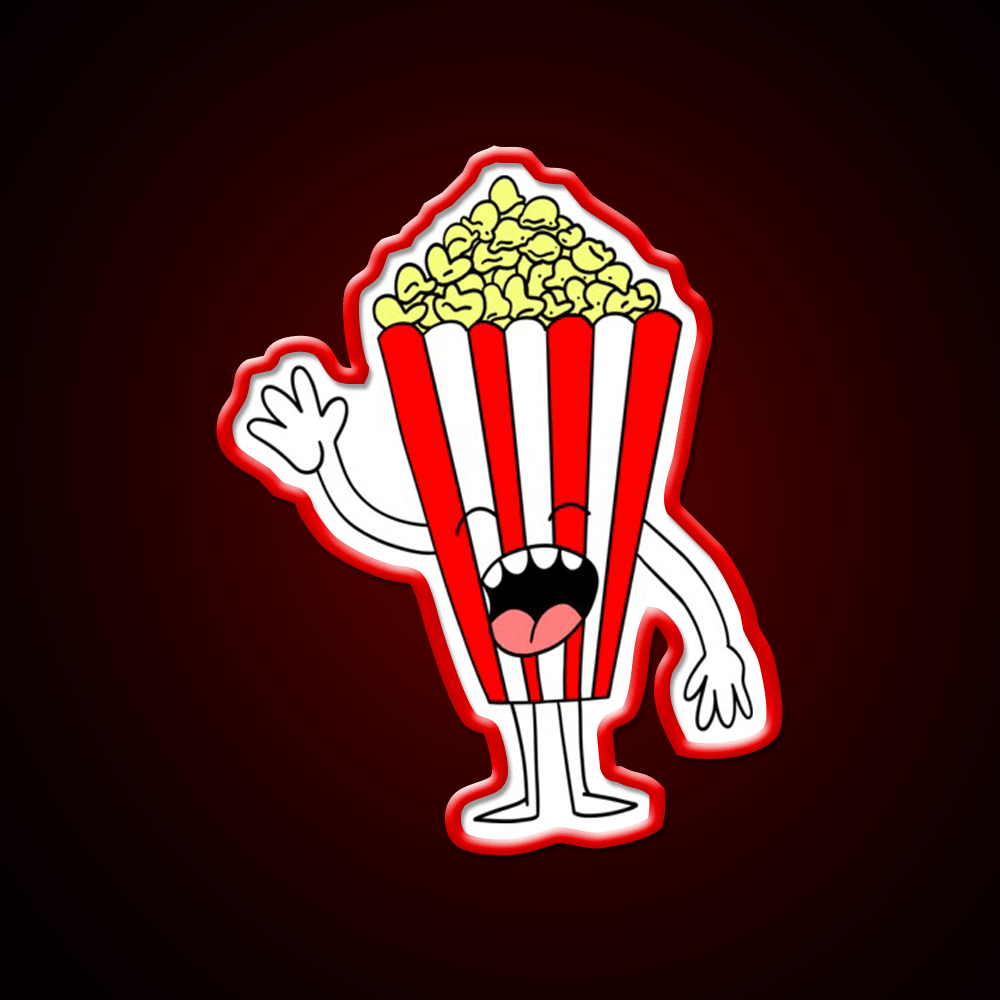 Pop Star Happy Popcorn Snack Food Led Neon Sign Rgb Color - Shineneon
