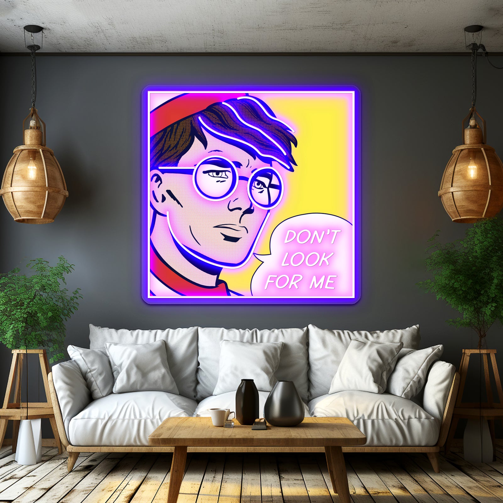 Pop W Artwork Led Signs For Bedroom | Shineneon