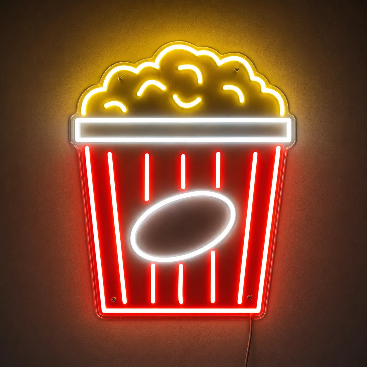 Popcorn Bowl Outline Neon Sign LED Neon Sign high-converting product image