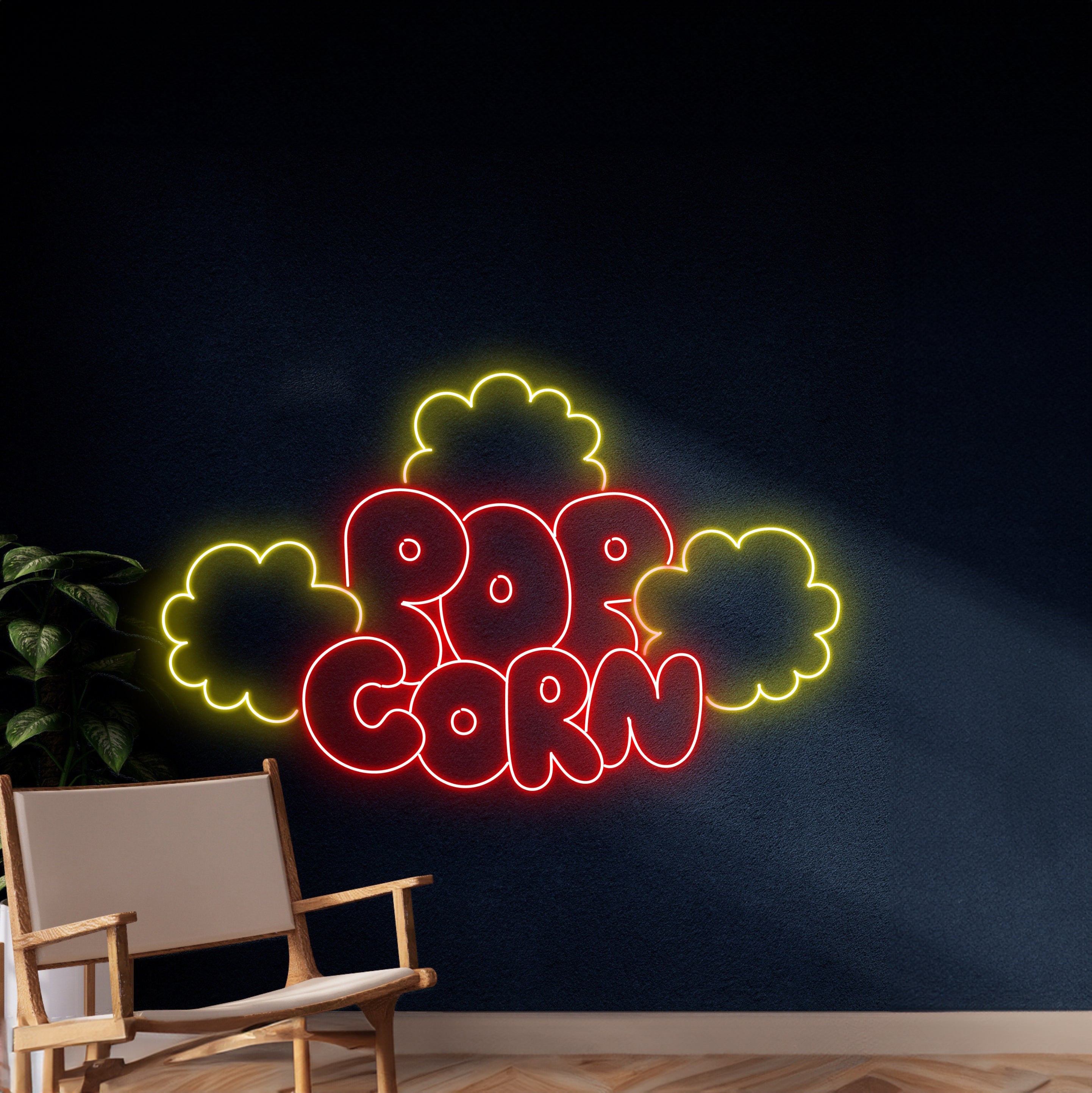 Popcorn Neon Sign Wall Art | Shineneon