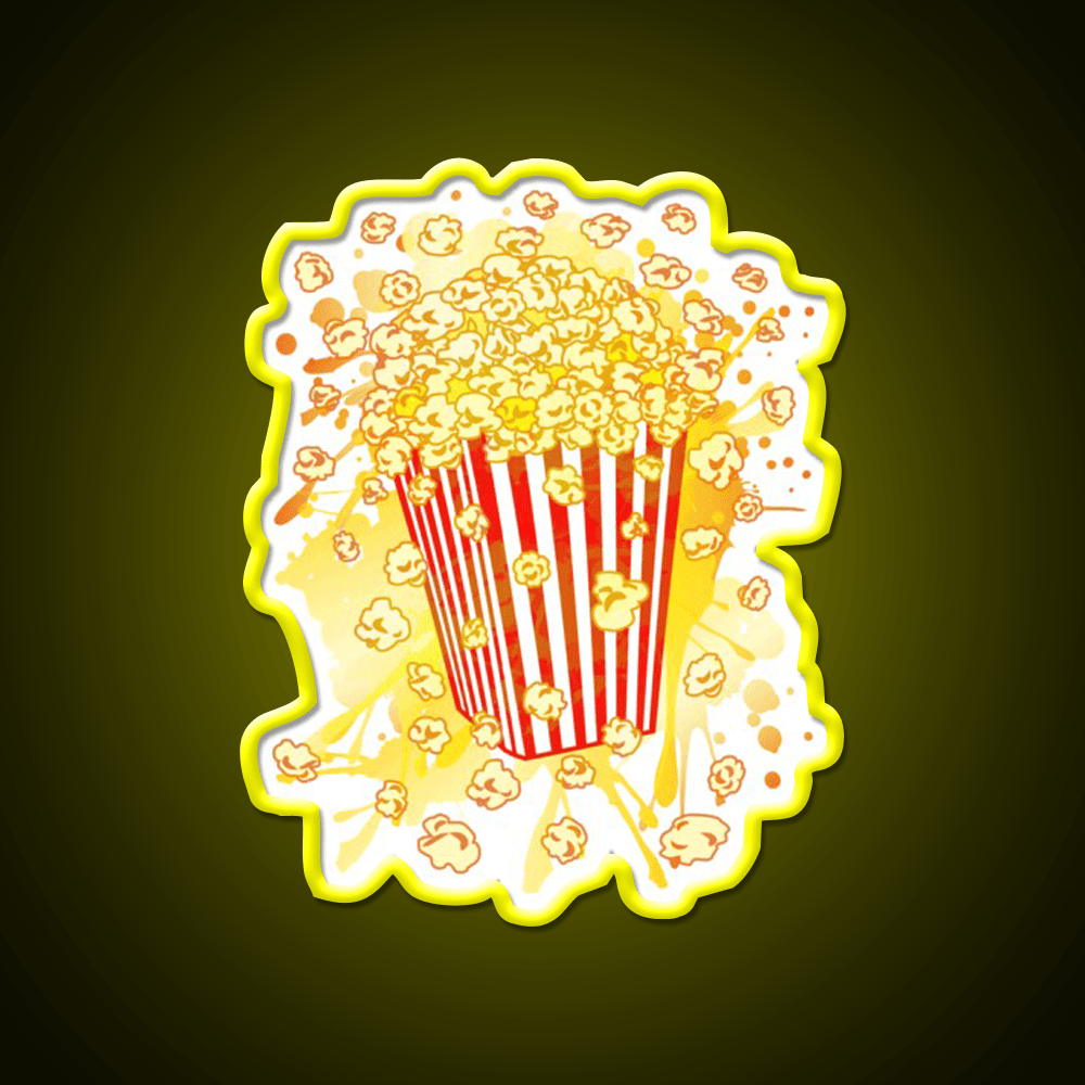 Popcorn Party Snack Food Led Neon Sign Rgb Color - Shineneon