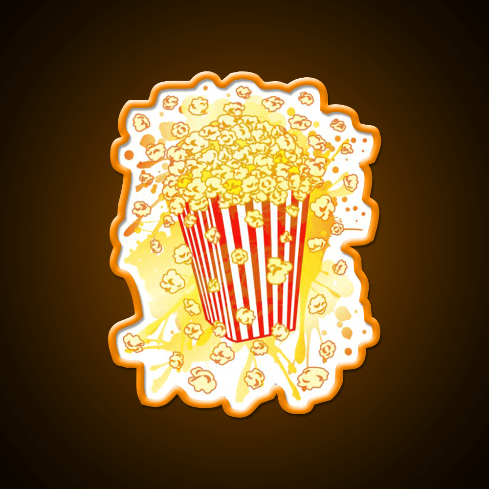 Popcorn Party Snack Food Led Neon Sign Rgb Color - Shineneon