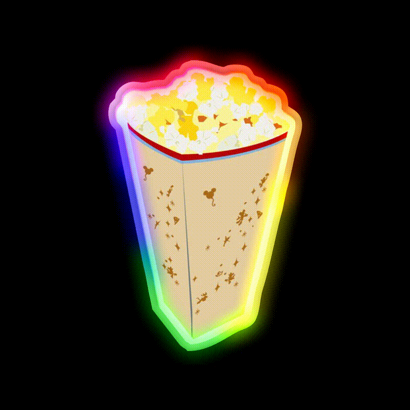 Popcorn Snack Food Led Neon Sign For Food Counter Rgb Color - LED neon sign close-up detail