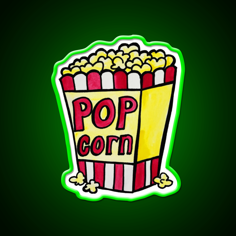 Popcorn Watercolor Snack Food Led Neon Sign Rgb Color - Shineneon