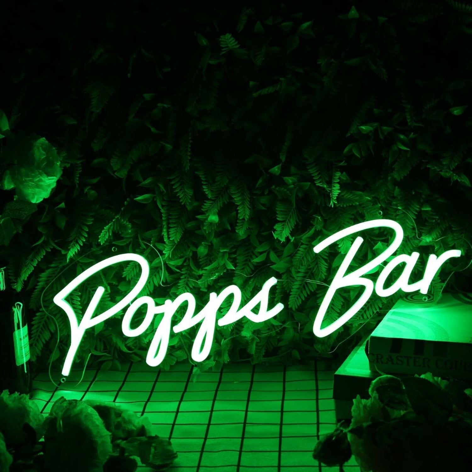 Popps Bar Green Led Neon Sign - Shineneon