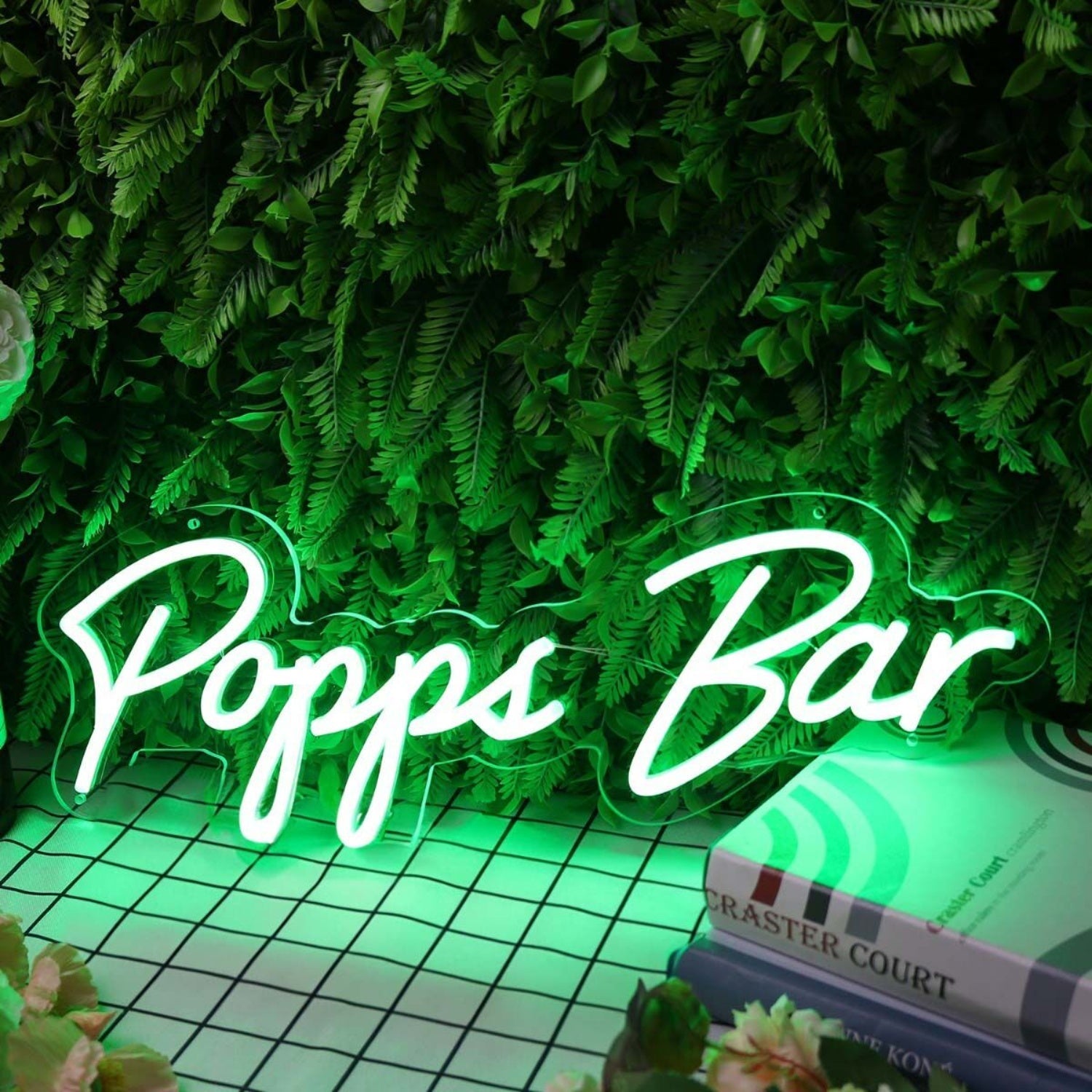 Popps Bar Green Led Neon Sign - Shineneon