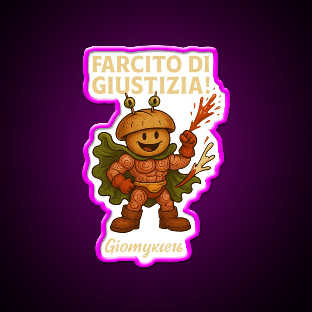 Porck Hero Superpanino Della Giustizia Led Neon Sign For Burger Place Rgb Color - Shineneon