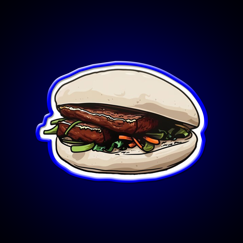 Pork Belly Bun Led Neon Sign Chinese Food Rgb Color