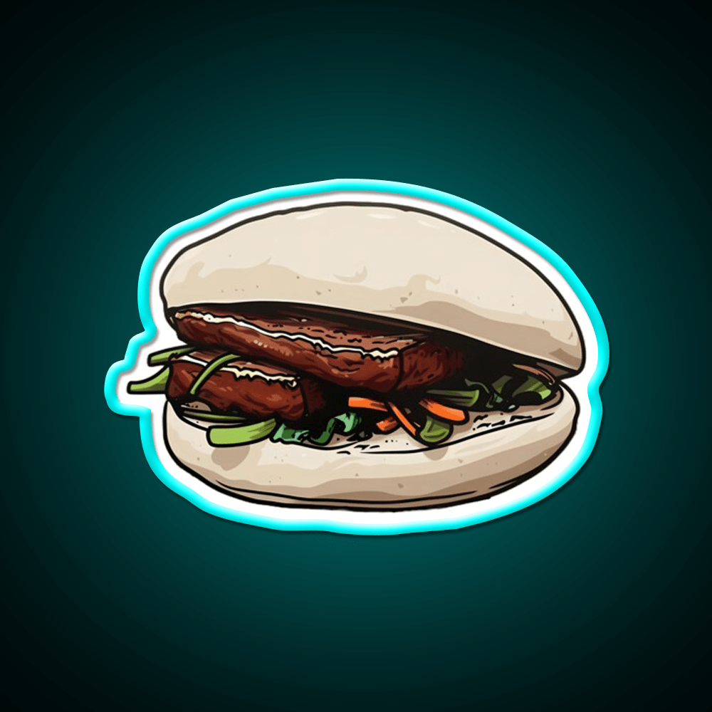 Pork Belly Bun Led Neon Sign Chinese Food Rgb Color - Shineneon