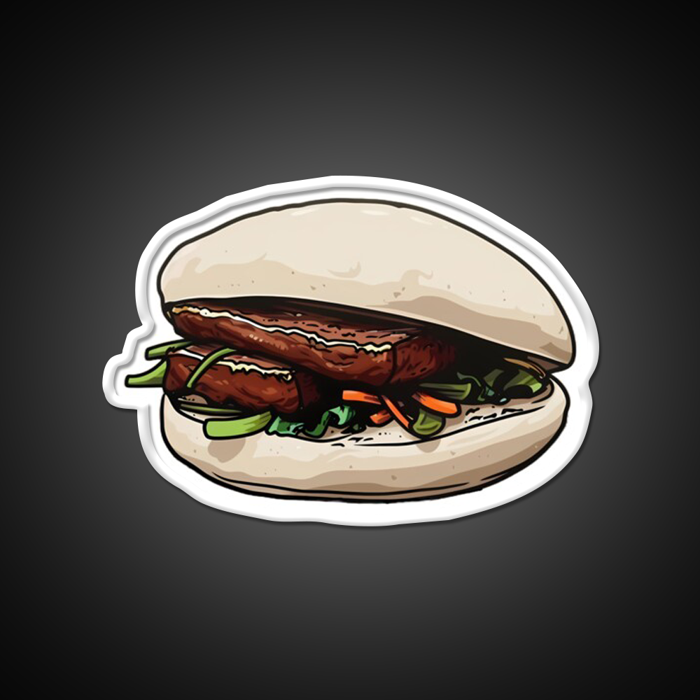 Pork Belly Bun Led Neon Sign Chinese Food Rgb Color