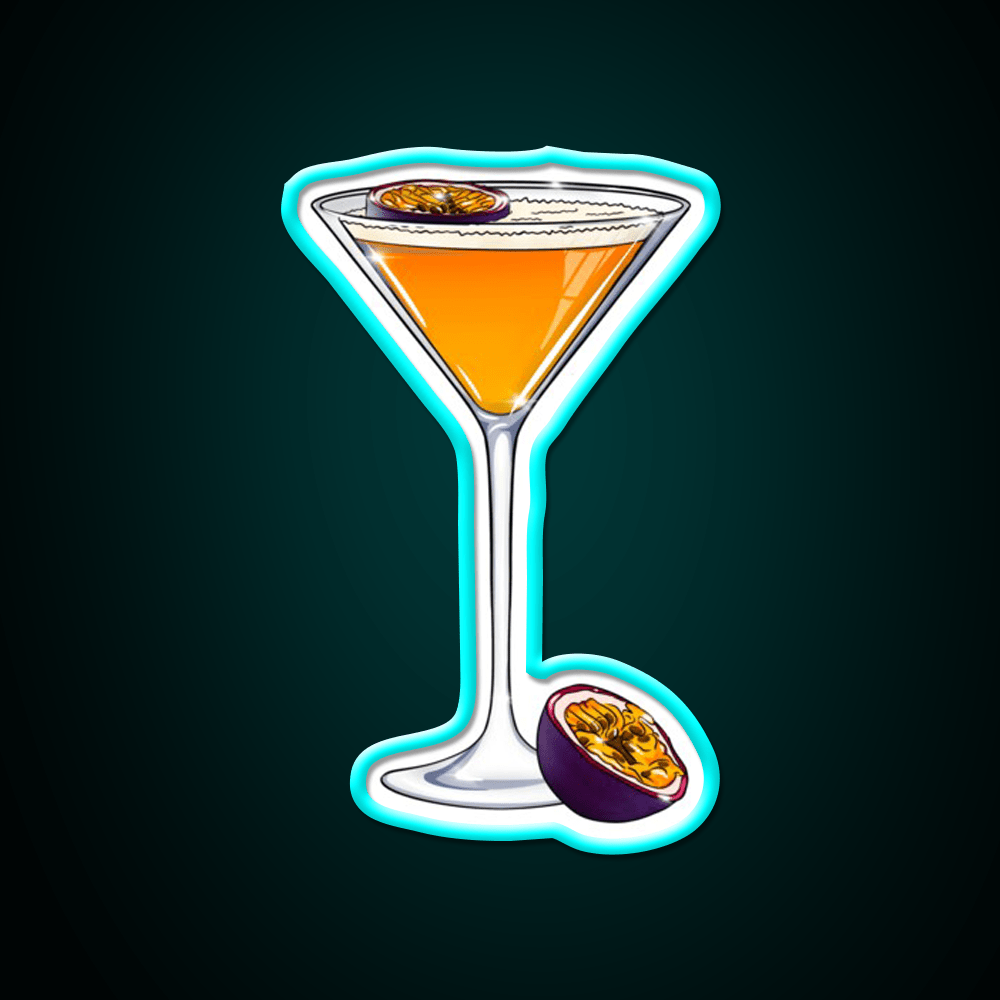 Pornstar Martini Small Logo White Cocktail Bar Decor Led Neon Sign Rgb Color - Shineneon