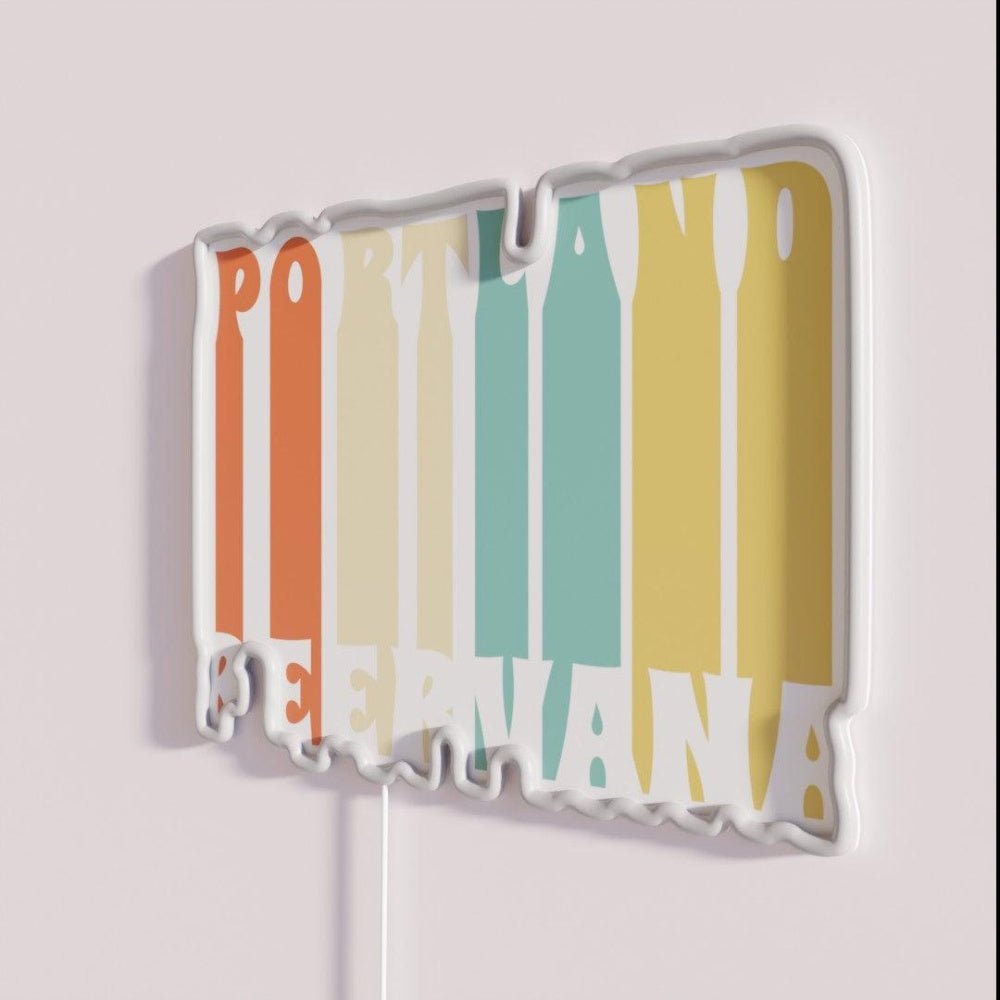 Portland Beer Lover Vintage Beervana Gifts Rgb Led Neon Sign - Shineneon