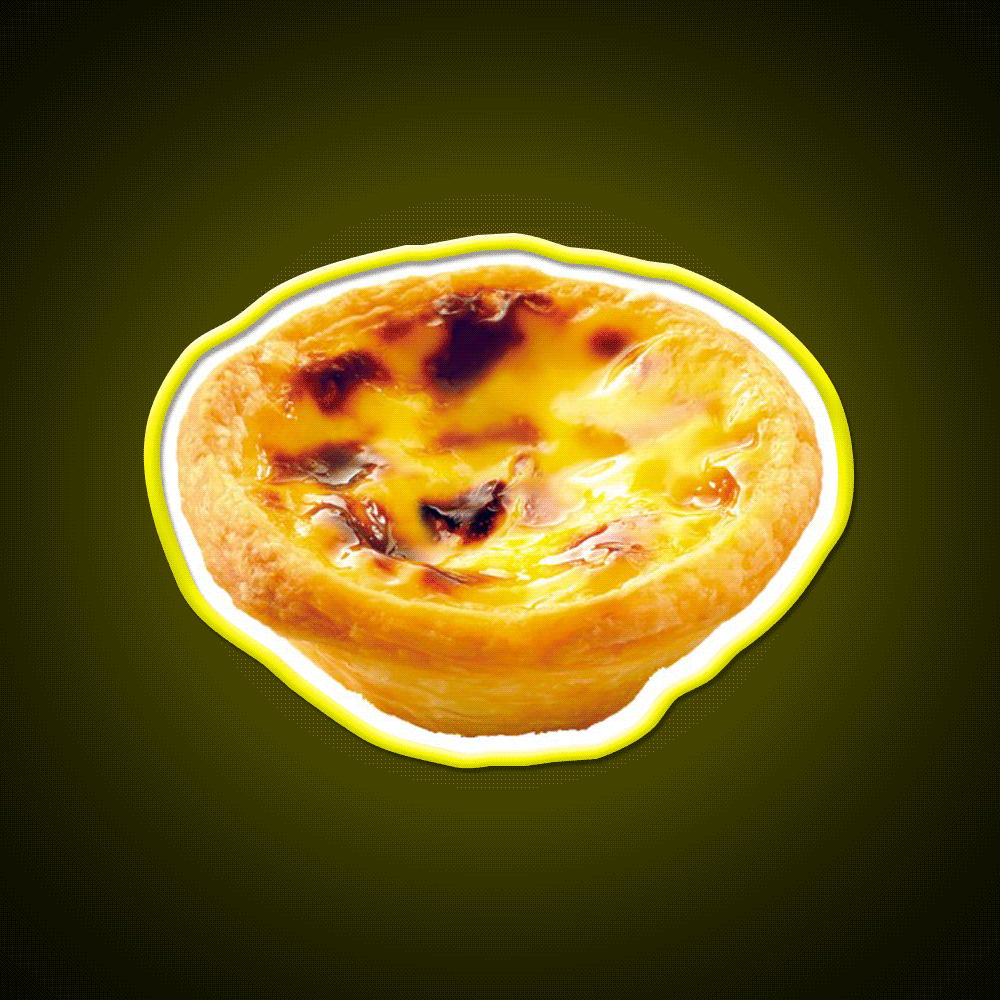 Portuguese Egg Tart Led Neon Sign Chinese Food Rgb Color