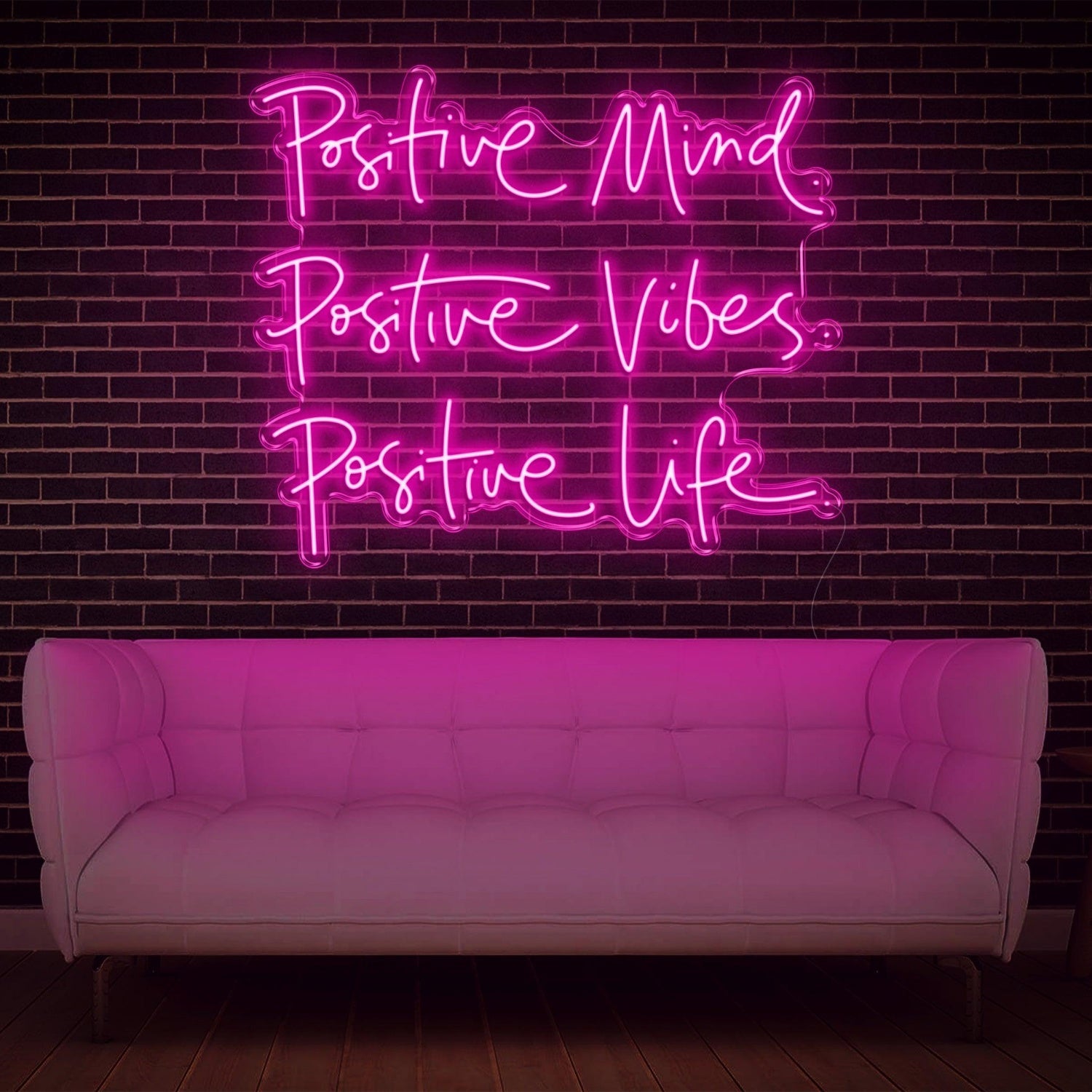 Positive Mind Vibes Life Blue Led Neon Sign For Home And Office Decor | Shineneon