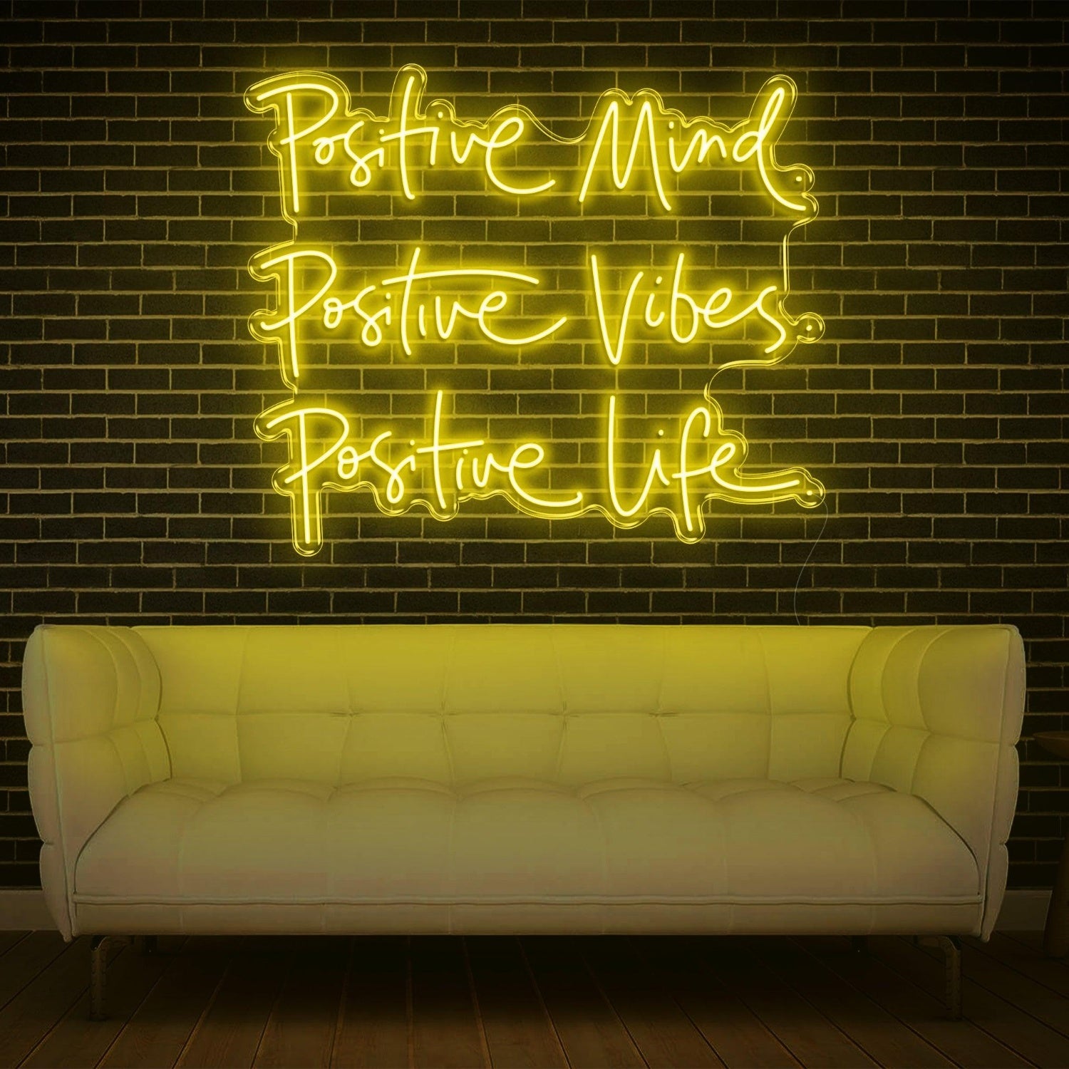 Positive Mind Vibes Life Blue Led Neon Sign For Home And Office Decor | Shineneon